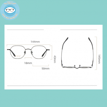 Gọng kính kim loại mã 6209